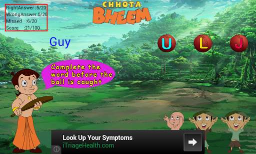 Quick Word Game with Bheem screenshot 2
