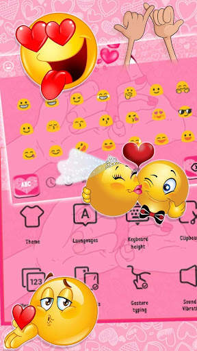 Cute Pink Promise Keyboard Themes 3 تصوير الشاشة