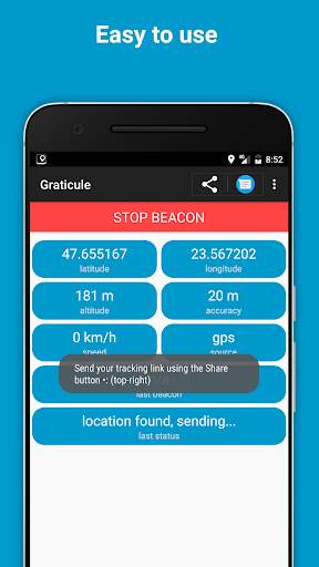 Graticule - simple real-time location sharing app screenshot 1