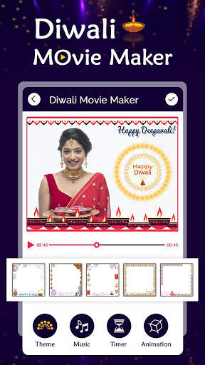 Diwali Photo to Video Maker : Diwali Movie Maker 2 تصوير الشاشة