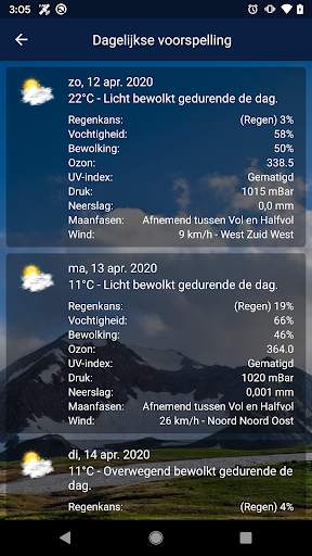 Weer Realtime voorspelling screenshot 4