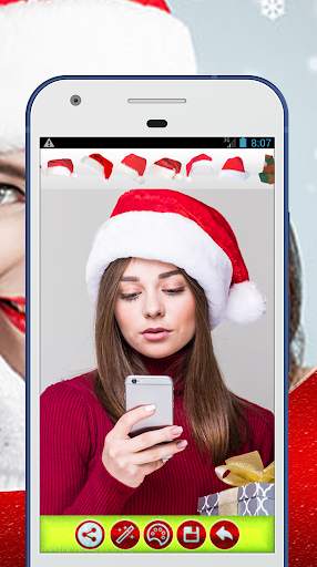 Christmas Santa Cap & Hat Photo Editor screenshot 1