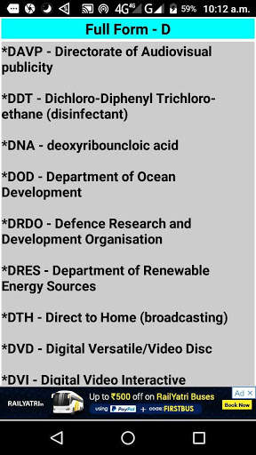Abbreviations in english and bengali - Full form screenshot 5