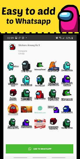 Stickers de AmongUS para Whatsapp - WAStickerApps screenshot 4