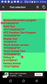 Android Secret Codes.all mobil phone screenshot 2