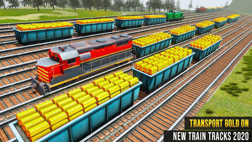 Gold Transporter Train 2020: Train Simulator Games screenshot 3