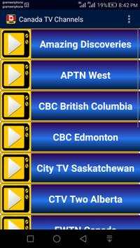 Canada TV Channels स्क्रीनशॉट 1