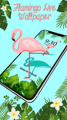 Charming Flamingo — APUS Live Wallpaper screenshot 2