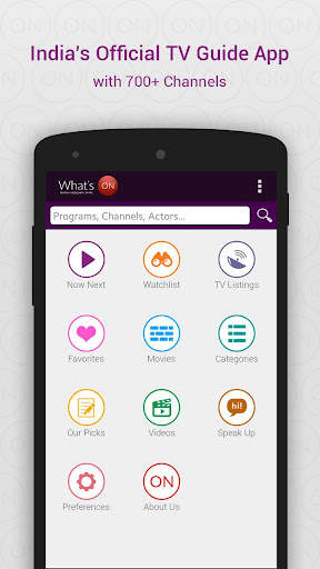 What's On India : TV Guide App screenshot 1