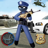 US Police Stickman Rope Hero icon