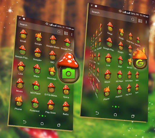 Mushroom Launcher Theme screenshot 2