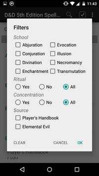 Fifth Edition Spell List Free screenshot 15