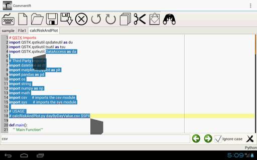 CommentR code editor 18 تصوير الشاشة