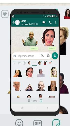 WAstickerApps Emojis Celebrity Memes Funny face screenshot 4