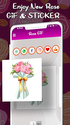 Rose GIF : Rose Stickers for Whatsapp & Flower GIF screenshot 4