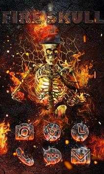 Fire Skull 3D Go Launcher Theme screenshot 1
