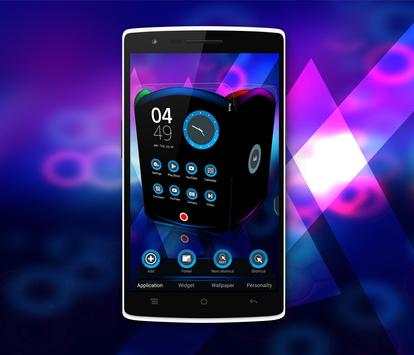 Next Launcher Theme Half Blue screenshot 8