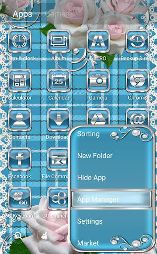 White Roses Go Launcher theme screenshot 3