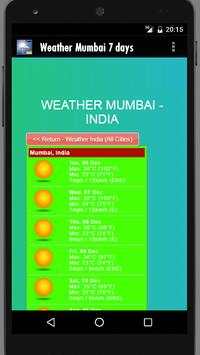 Weather Mumbai India screenshot 1