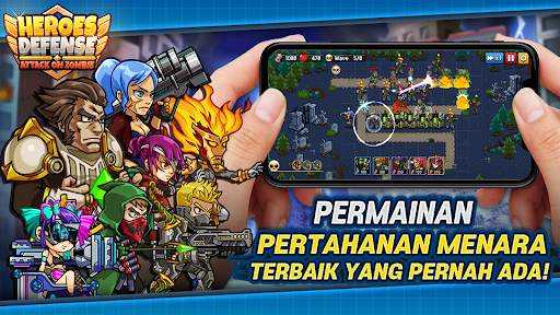 Heroes Defense: Attack on Zombie screenshot 1