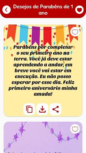 Mensagem de aniversário cartão screenshot 5