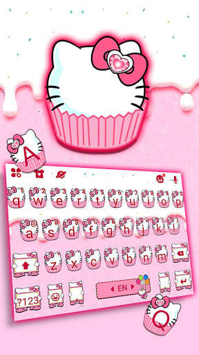 Cat Cupcake कीबोर्ड थीम स्क्रीनशॉट 2