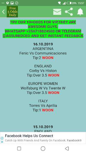 Free 5 Odds Daily screenshot 2