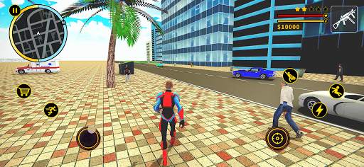 Flying Spider Super Hero - Vegas Crime City Battle स्क्रीनशॉट 1