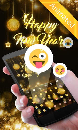 Happy New Year 2019 GO Keyboard Animated Theme screenshot 3
