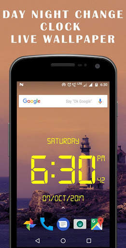 Day night changing clock live wallpaper screenshot 4