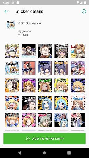 GBF Stickers for WhatsApp screenshot 7