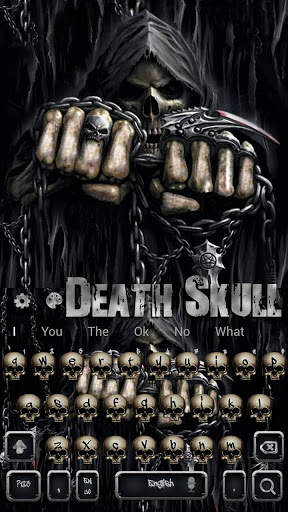 Death Skull Grim reaper Keyboard Theme screenshot 1