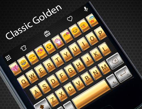 Gold Classic Emoji Keyboard स्क्रीनशॉट 5