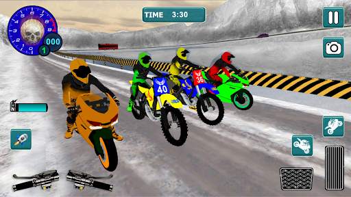 Snow Bike Motocross Racing - Mountain Driving screenshot 1
