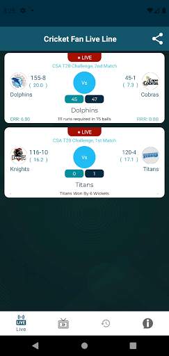 Cricket Fan Live Line screenshot 2