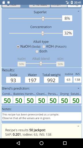 Mendrulandia.es (soap calculator) app screenshot 4
