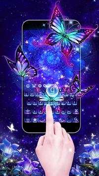 Lively Neon Butterfly Keyboard screenshot 2