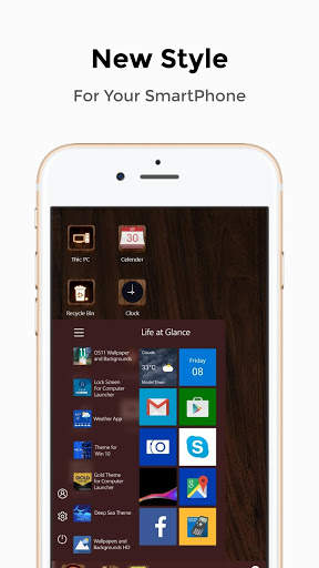 Wood theme for  Computer Launcher screenshot 2
