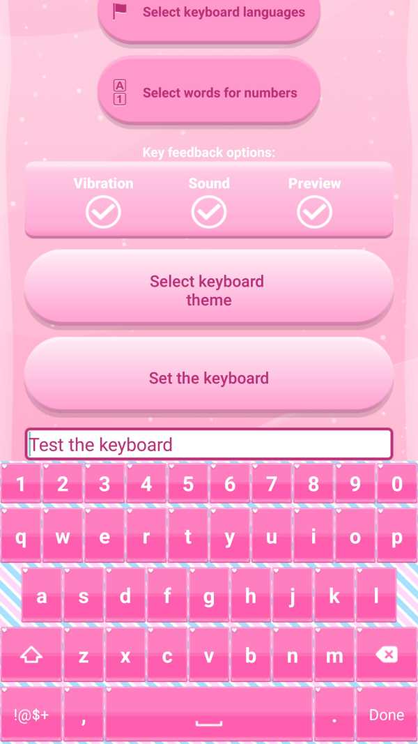 Pink Love Keyboard Themes screenshot 1