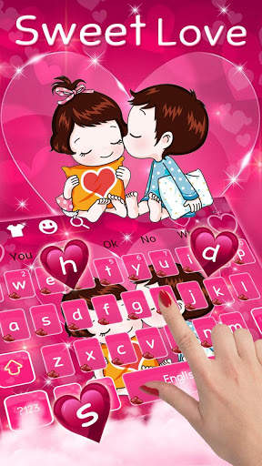 Sweet First Love Keyboard Theme screenshot 2