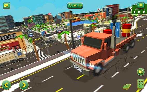 Blocky Truck Driver Simulator Urban Transport screenshot 8