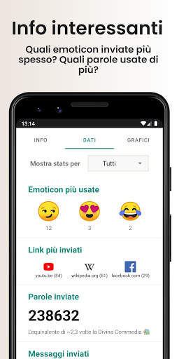 Chat Analyzer per WhatsApp screenshot 4