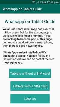 Whatsapp On Tablet Guide screenshot 1