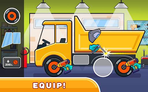 Car games for kids: building and hill racing screenshot 2