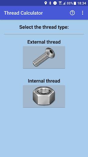 Thread calculator screenshot 1