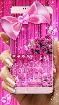 Pink Bowknot Glitter Keyboard screenshot 1