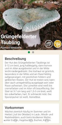 Pilze app screenshot 2