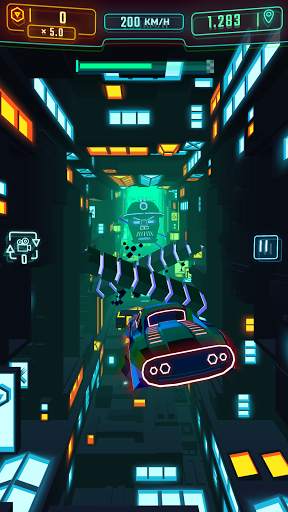Neon Flytron: Cyberpunk Racer screenshot 2