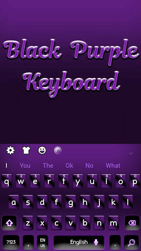 Simple Black Purple Keyboard Theme screenshot 3