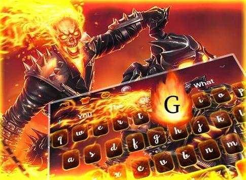 3D Flaming Skull Death Keyboard Theme screenshot 4